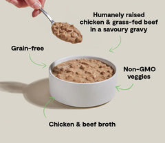 Chicken & Grass-Fed Beef Morsels in Gravy for Cats