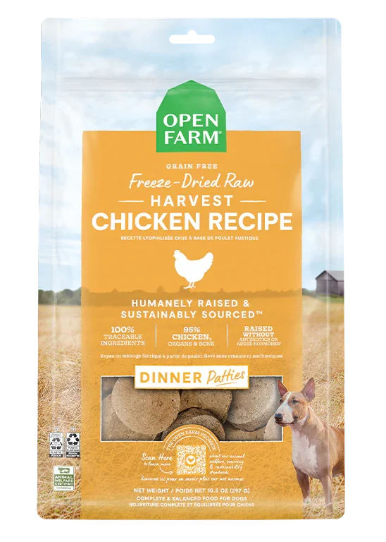 Harvest Chicken Freeze Dried Raw Patties for Dogs