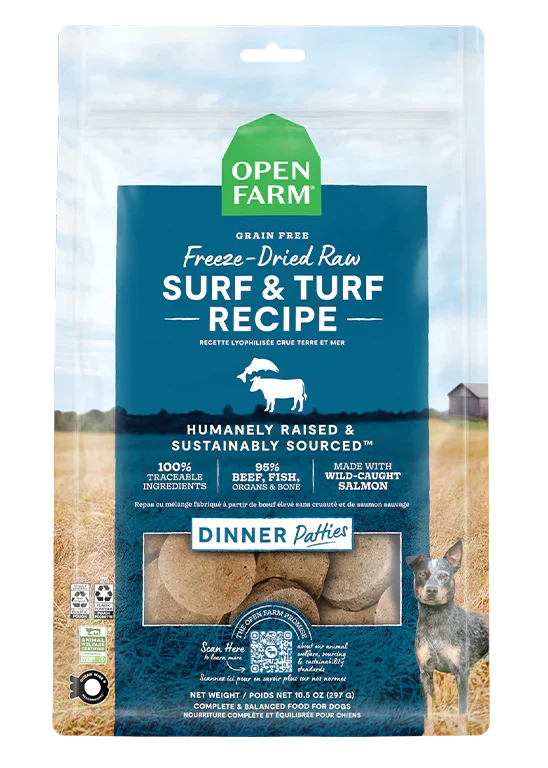 Surf & Turf Freeze Dried Raw Patties for Dogs