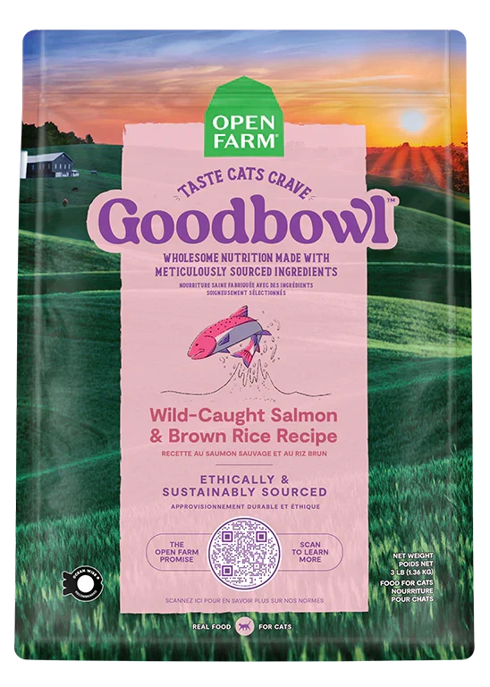 Goodbowl™ Wild-Caught Salmon & Brown Rice Cat Kibble