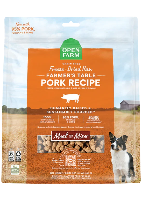 Farmer's Table Pork Freeze Dried Raw Morsels for Dogs