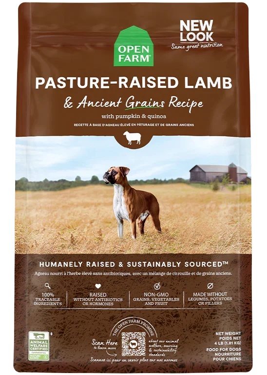 Pasture-Raised Lamb & Ancient Grains Dog Kibble