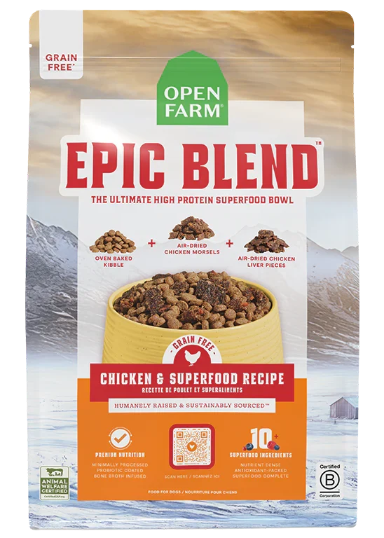 Epic Blend Chicken & Superfood Grain-Free Dog Kibble