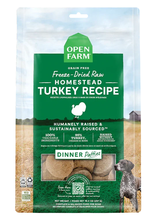 Homestead Turkey Freeze Dried Raw Patties for Dogs