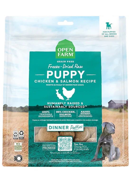 Chicken & Salmon Freeze Dried Raw Patties for Puppies